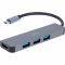 USB-хаб Cablexpert USB Type-C Grey 3-в-1 (A-CM-COMBO2-01)