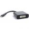 Адаптер Cablexpert USB Type-C - DVI (M/F), 0.15 м, чорний (A-CM-DVIF-01) 