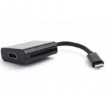 Адаптер Cablexpert USB Type-C - HDMI (M/F) (M/F), 0.15 м, чорний (A-CM-HDMIF-01)