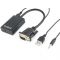 Адаптер Cablexpert HDMI - VGA (F/M), 0.15 м, Black (A-VGA-HDMI-01)