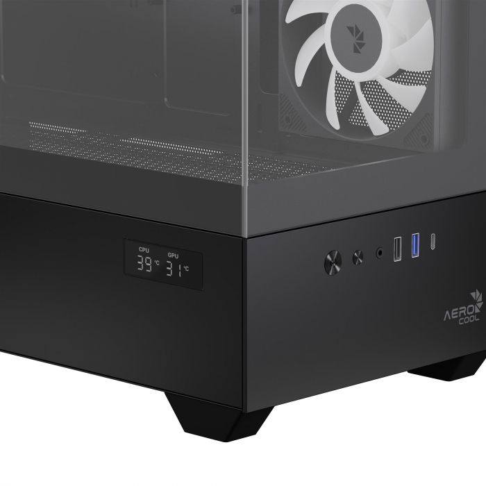 Корпус AeroCool P500D Digi-G-BK-v1 Black (ACCM-PN07033.11)