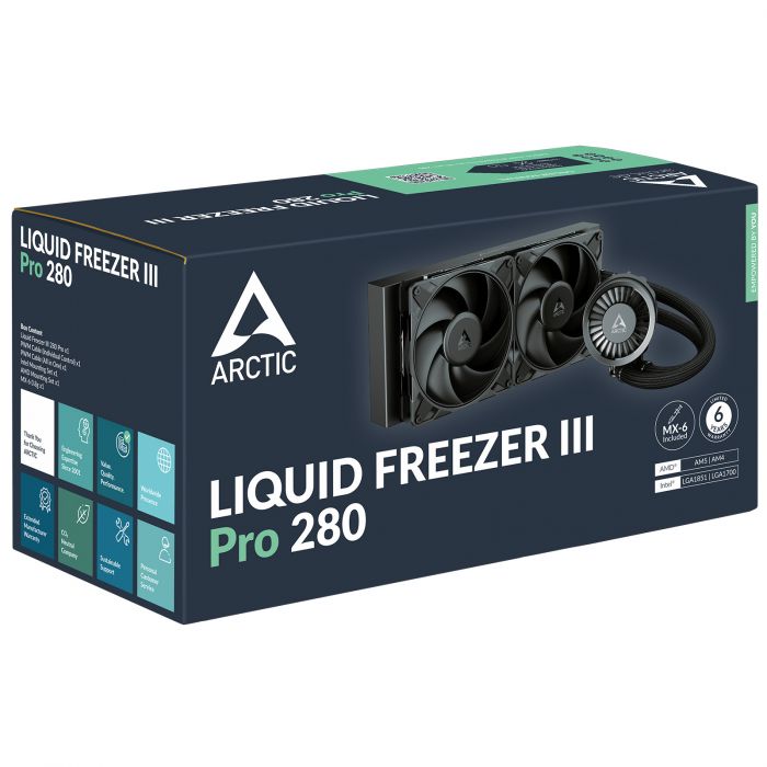 Система водяного охолодження Arctic Liquid Freezer III Pro 280 Black (ACFRE00179A)