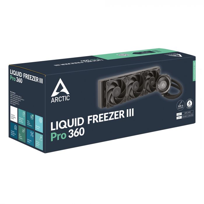 Система водяного охолодження Arctic Liquid Freezer III Pro 360 Black (ACFRE00180A)