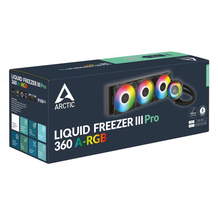 Система водяного охолодження Arctic Liquid Freezer III Pro 360 A-RGB Black (ACFRE00184A)
