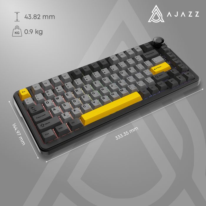 Клавіатура бездротова Ajazz AK820 Max Plus Day Dream Switch Black (AK820MAX-DD-BGY)