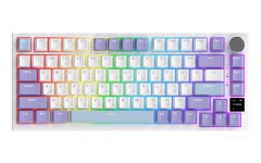 Клавіатура бездротова Ajazz AK820 Pro Flying Fish Switch Purple RGB With Screen (AK820PRO-FF-PWB)