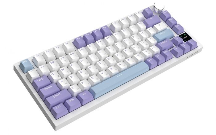 Клавіатура бездротова Ajazz AK820 Pro Flying Fish Switch Purple RGB With Screen (AK820PRO-FF-PWB)