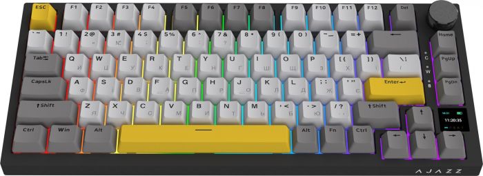 Клавіатура бездротова Ajazz AK820 Pro Gift Switch Black (AK820PRO-G-BGY)