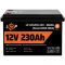Акумуляторна батарея LogicPower 12V 230 AH (2944Wh) Smart BT для ДБЖ (BMS 150A/75А) LiFePO4