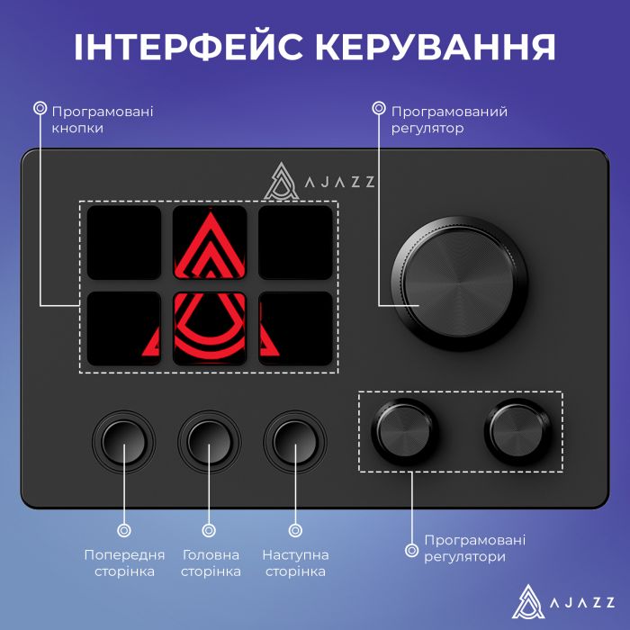 Контролер для стримінгу Ajazz AKP03E USB Black
