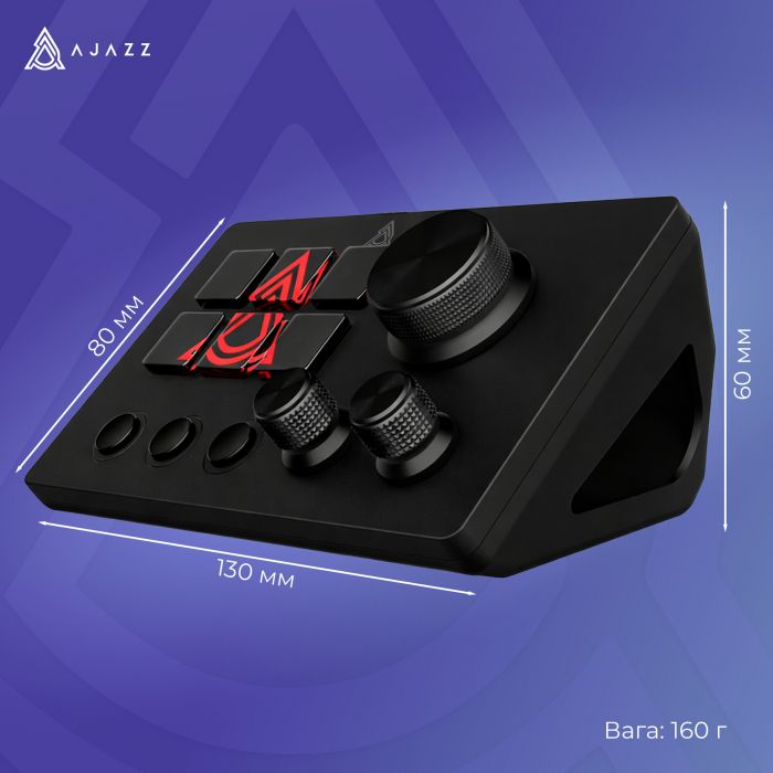 Контролер для стримінгу Ajazz AKP03E USB Black