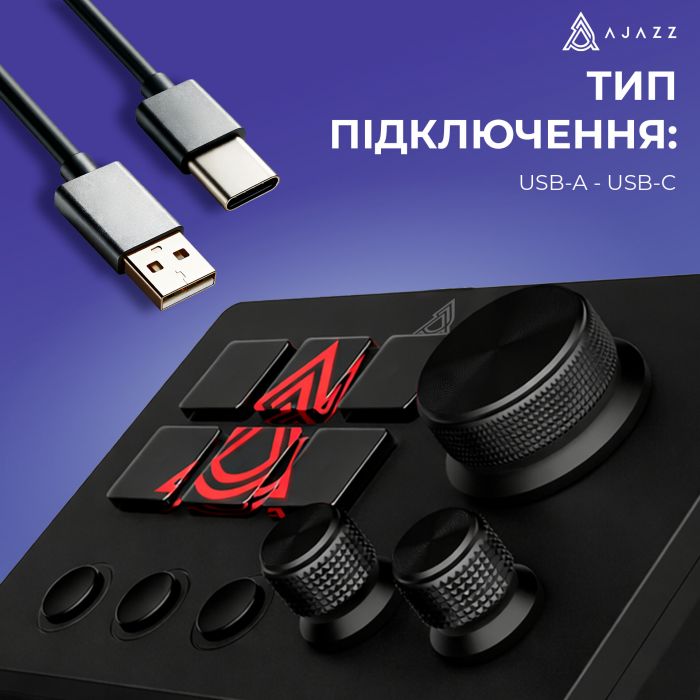 Контролер для стримінгу Ajazz AKP03E USB Black