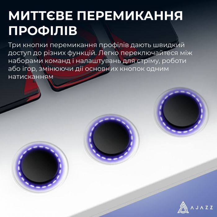 Контролер для стримінгу Ajazz AKP03E USB White