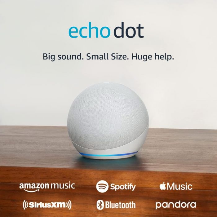 Акустична система Amazon Echo Dot (5th Gen) Smart Speaker with Alexa Glacier White_US