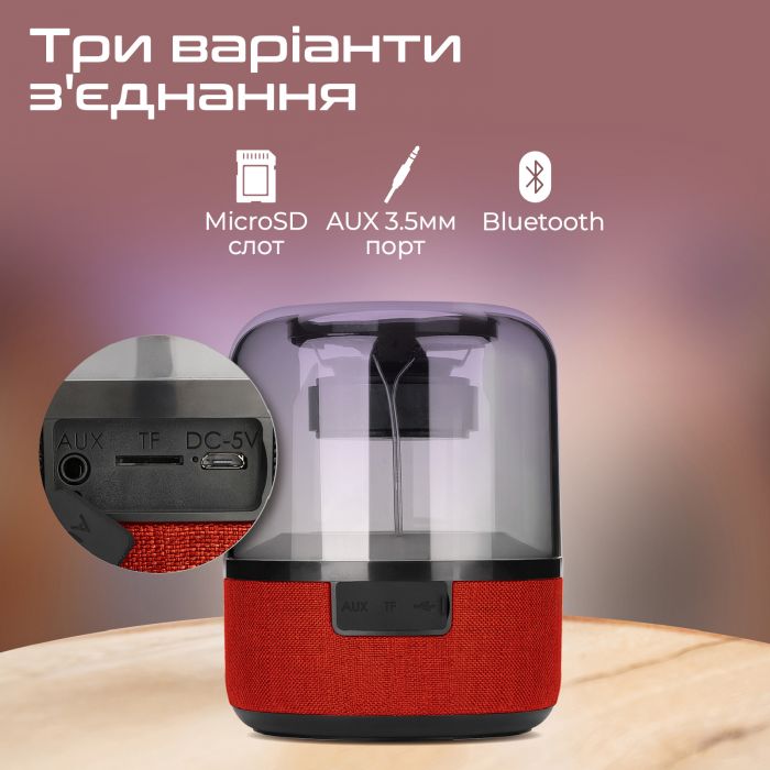 Акустична система Promate Glitz-L 10W Red