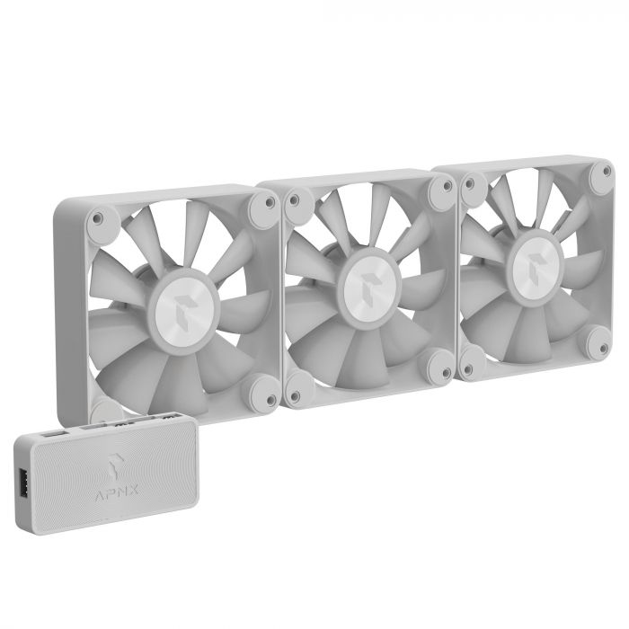 Вентилятор APNX FP1-120 ARGB White - 3 Pack (APF3-PF11257.21)