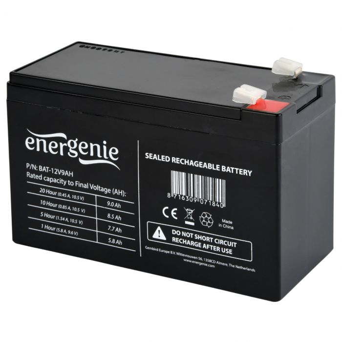 Акумуляторна батарея EnerGenie 12V 9AH (BAT-12V9AH) AGM