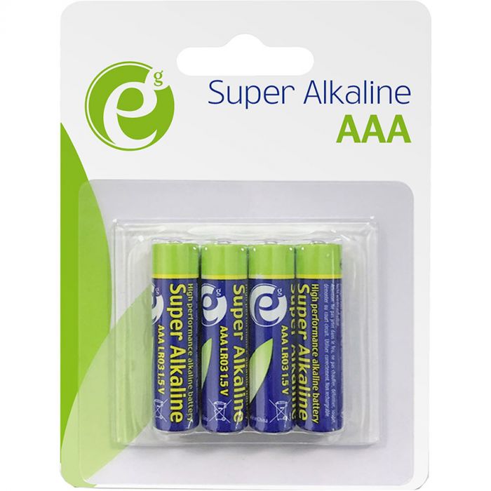 Батарейка EnerGenie Super Alkaline AAA/LR03 BL 4 шт (EG-BA-AAA4-01)