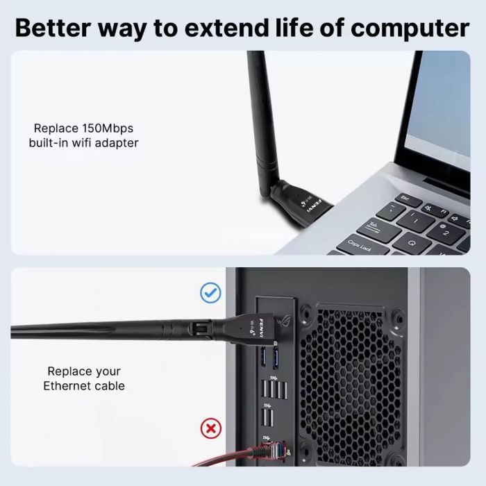 Бездротовий адаптер Fenvi FU-AX300Pro