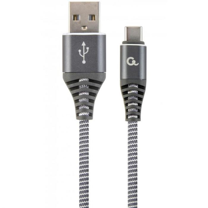 Кабель Cablexpert USB - USB Type-C V 2.0 (M/M), преміум, 1 м, сірий (CC-USB2B-AMCM-1M-WB2) 