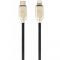 Кабель Cablexpert USB Type-C - Lightning (M/M), 1 м, чорний/золотистий (CC-USB2PD18-CM8PM-1M)