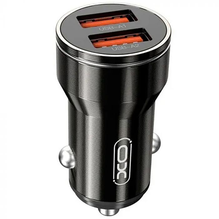Автомобільний зарядний пристрій XO CC48 (2хUSB, 2.4A) 12W Black