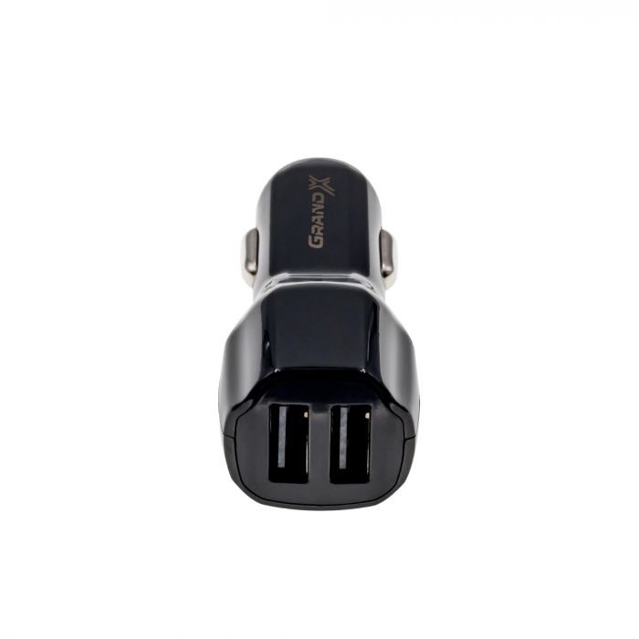 Автомобільний зарядний пристрій Grand-X (2USB 2.1A) Black (CH-26)