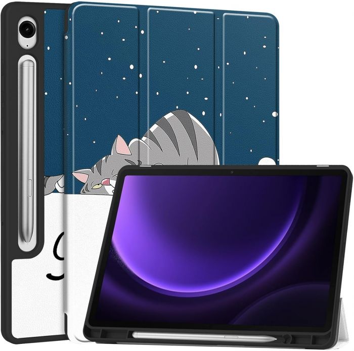 Чохол-книжка BeCover Flexible TPU Mate для Samsung Galaxy Tab S9 (SM-X710/SM-X716)/S9 FE (SM-X510/SM-X516B) Good Night (712535)