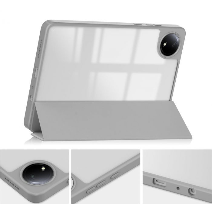 Чохол-книжка BeCover Soft Edge TPU для Xiaomi Redmi Pad SE 8.7 Gray Marble (712575)