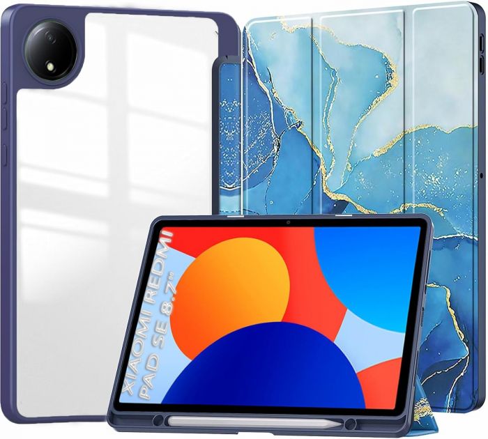 Чохол-книжка BeCover Soft Edge TPU для Xiaomi Redmi Pad SE 8.7 Blue Marble (712572)