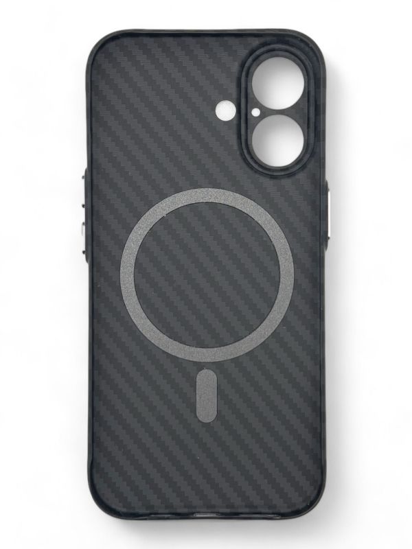 Чохол-накладка BeCover Carbonite Case MagSafe для Apple iPhone 16 Black (712067)