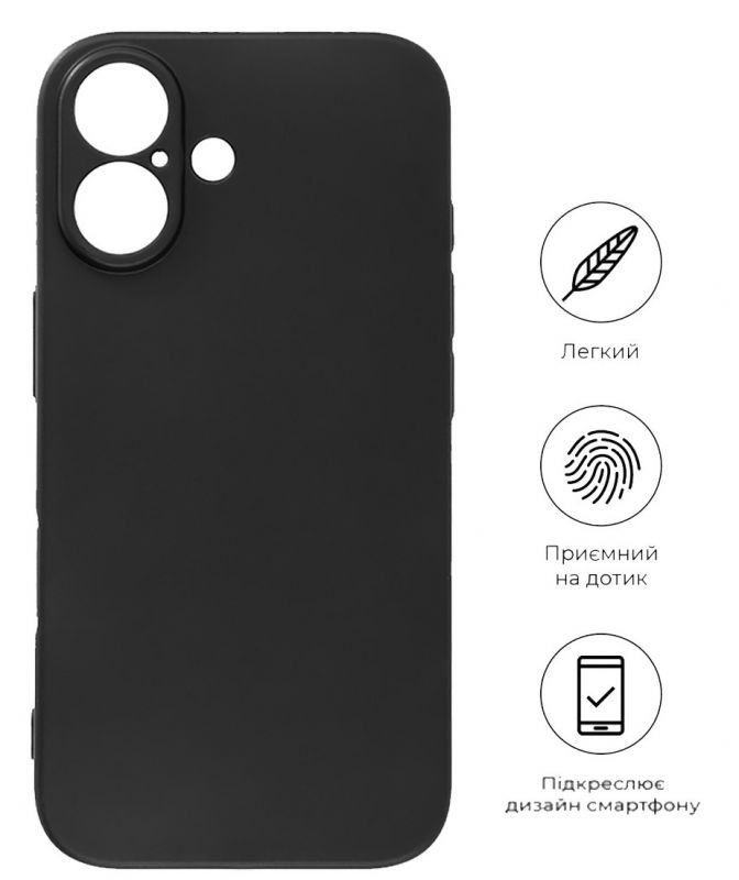 Чохол-накладка BeCover для Apple iPhone 16 Plus Black (712276)