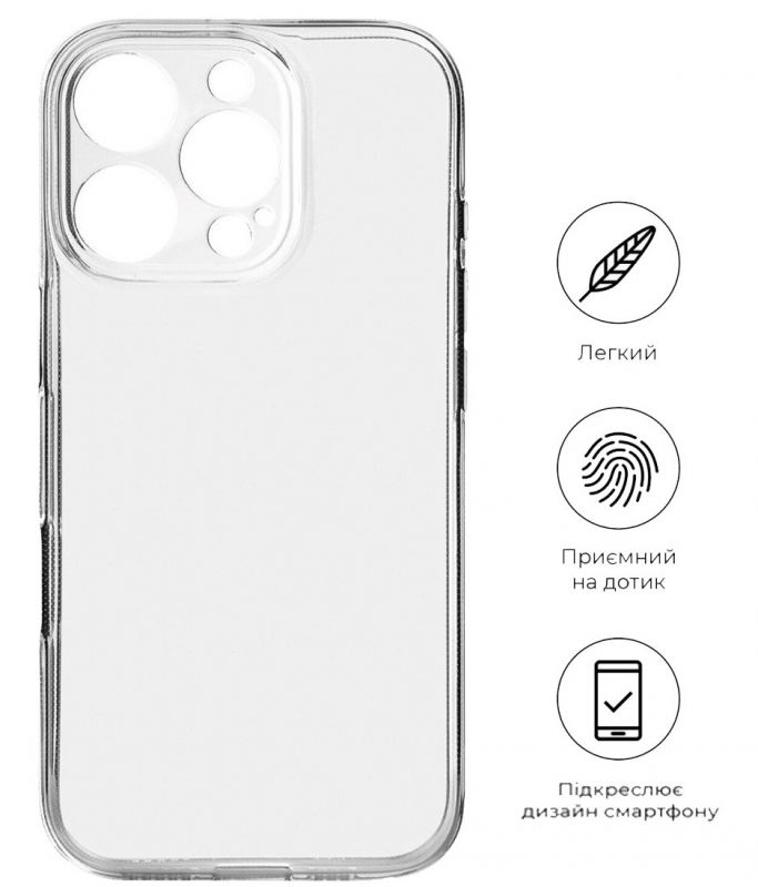 Чохол-накладка BeCover для Apple iPhone 16 Pro Transparancy (712279)