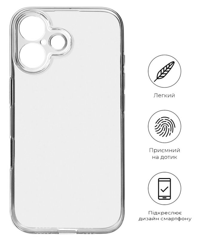 Чохол-накладка BeCover для Apple iPhone 16 Transparancy (712275)