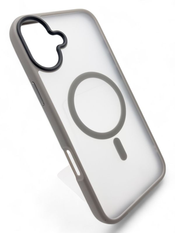 Чохол-накладка BeCover Metal Buttons Case MagSafe для Apple iPhone 16 Gray (712092)