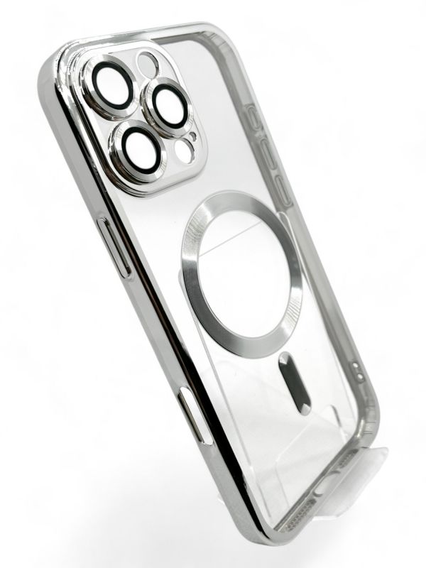 Чохол-накладка BeCover TPU Chrome Case MagSafe для Apple iPhone 16 Pro Silver (712083)