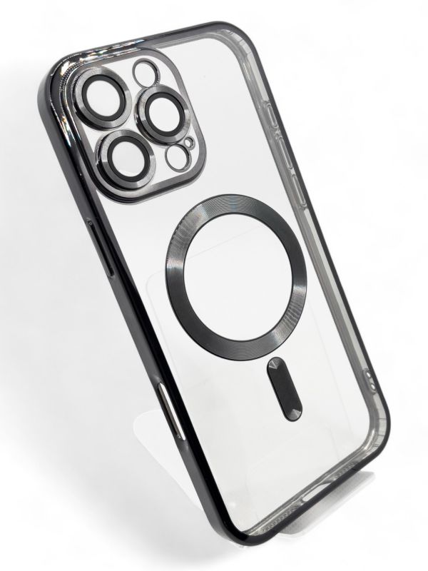 Чохол-накладка BeCover TPU Chrome Case MagSafe для Apple iPhone 16 Pro Max Black (712085)