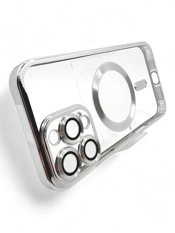 Чохол-накладка BeCover TPU Chrome Case MagSafe для Apple iPhone 16 Pro Max Silver (712088)
