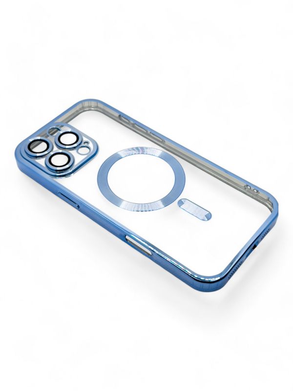 Чохол-накладка BeCover TPU Chrome Case MagSafe для Apple iPhone 16 Pro Max Sierra Blue (712087)