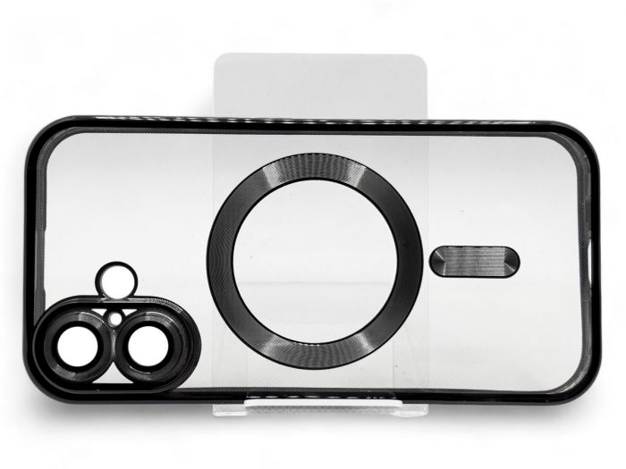 Чохол-накладка BeCover TPU Chrome Case MagSafe для Apple iPhone 16 Plus Black (712075)