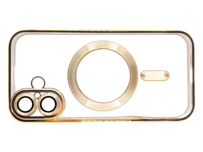 Чохол-накладка BeCover TPU Chrome Case MagSafe для Apple iPhone 16 Plus Gold (712076)