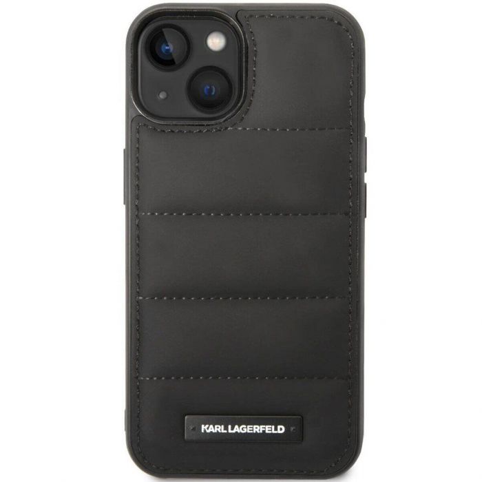 Чохол-накладка Karl Lagerfeld Quilted Puffy Metal Logo для Apple iPhone 15 Black (KLHCP15SPSQAK)
