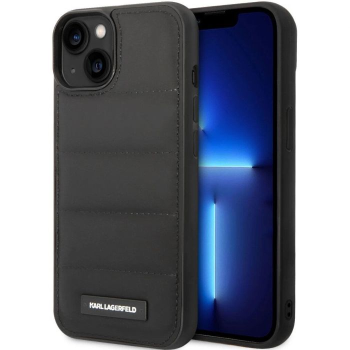 Чохол-накладка Karl Lagerfeld Quilted Puffy Metal Logo для Apple iPhone 15 Black (KLHCP15SPSQAK)