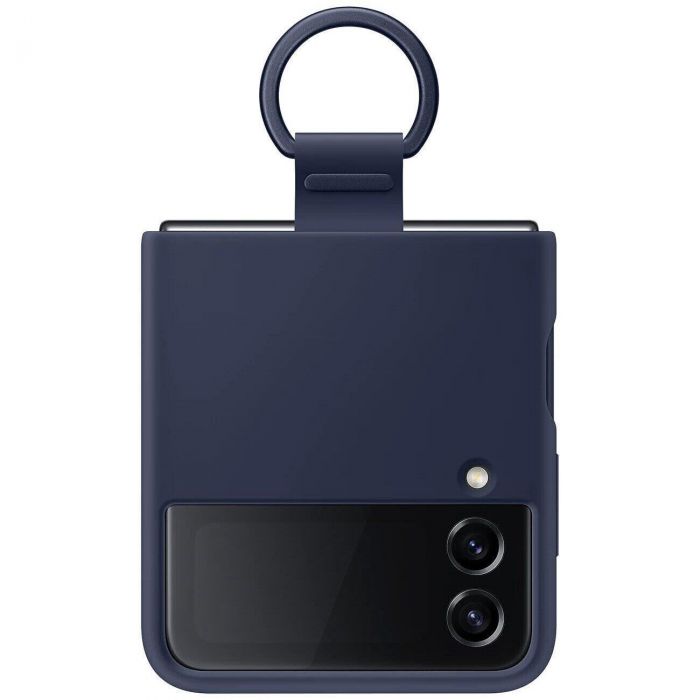Чохол-накладка Samsung Silicone Cover with Ring для Samsung Galaxy Flip 4 SM-F721 Navy Blue (EF-PF721TNEGUA)