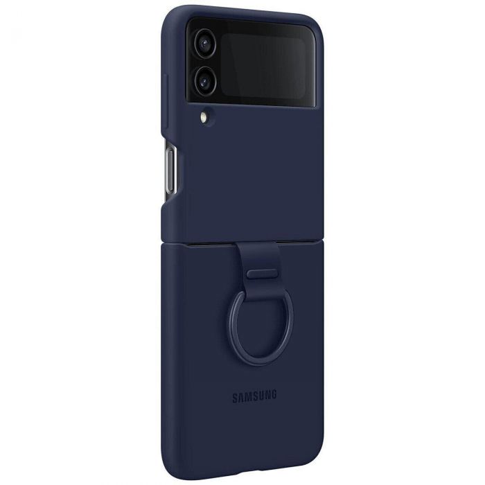 Чохол-накладка Samsung Silicone Cover with Ring для Samsung Galaxy Flip 4 SM-F721 Navy Blue (EF-PF721TNEGUA)