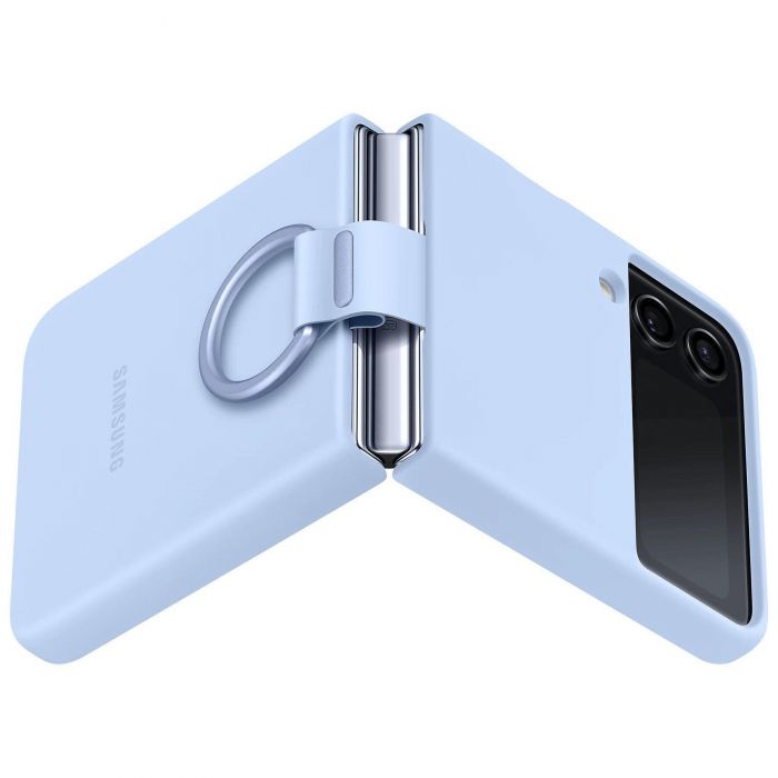 Чохол-накладка Samsung Silicone Cover with Ring для Samsung Galaxy Flip 4 SM-F721 Arctic Blue (EF-PF721TLEGUA)