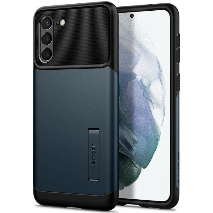 Чохол-накладка Spigen Slim Armor для Samsung Galaxy S21 SM-G991 Metal Slate (ACS02444)
