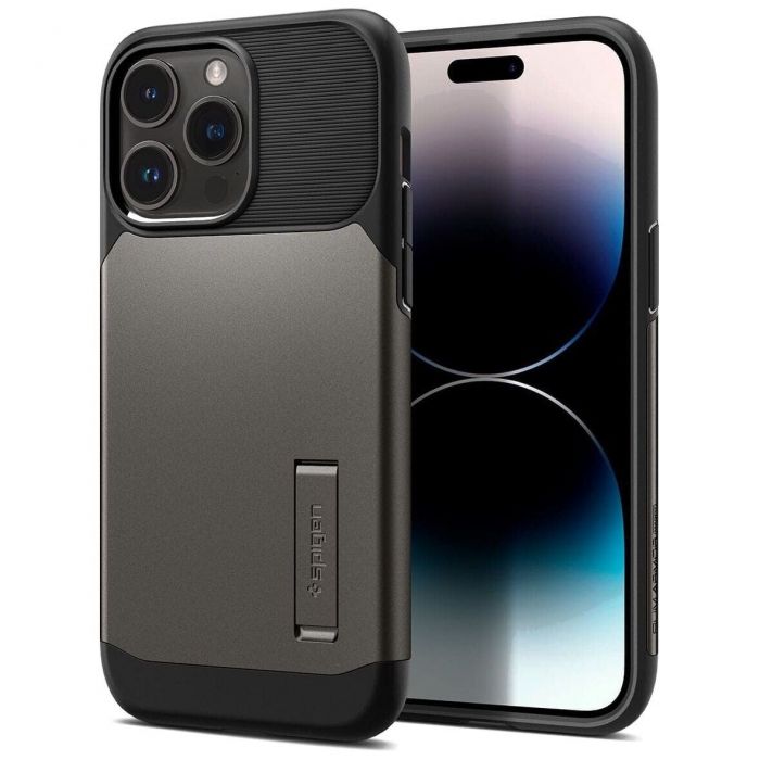 Чохол-накладка Spigen Slim Armor with MagFit для Apple iPhone 14 Pro Max Gunmetal (ACS04646)