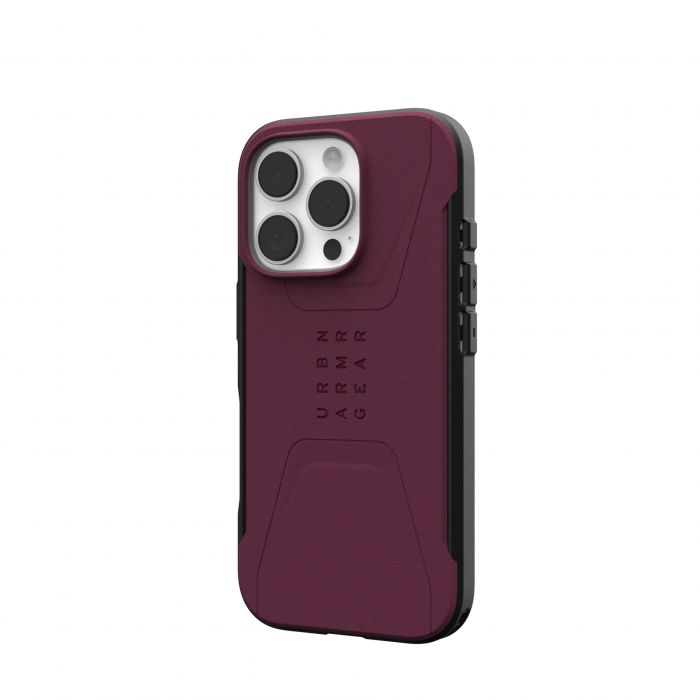 Чохол-накладка Urban Armor Gear Civilian Magsafe для Apple iPhone 16 Pro Bordeaux (114444119049)