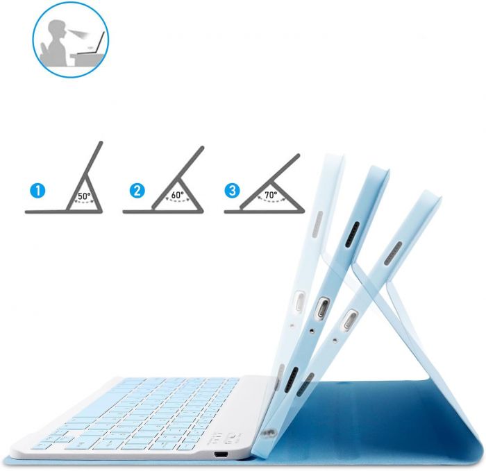 Чохол з бездротовою клавіатурою BeCover для Samsung Galaxy Tab A9 SM-X115 Light Blue (712358)